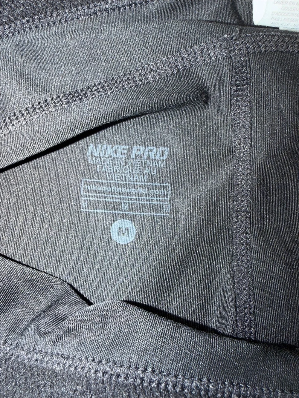 Nike Black Pro Compression Shorts with White Swoosh